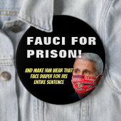 刑務所のFauci - Anthony Fauciアンチボタン 缶バッジ (インサイチュ)