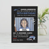 刑務所をテーマにした脱出ルーム、誕生日パーティー 招待状 (スタンド正面)