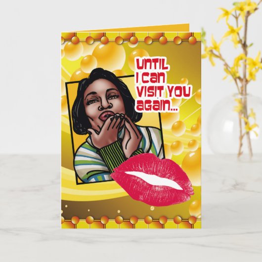 刑務所カード-再度訪問 カード (黄色い花)