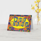 刑務所カード-幸せなB日 カード (黄色い花)