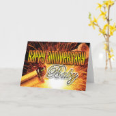 刑務所カード – Happy Anniversary_01 カード (黄色い花)