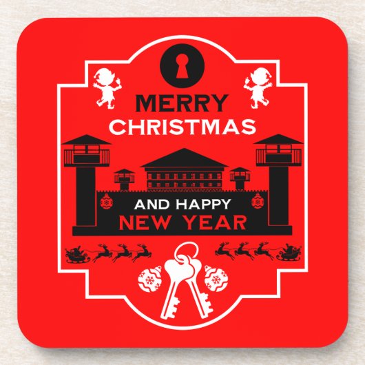 刑務所クリスマス休暇ギフト コースター (正面)