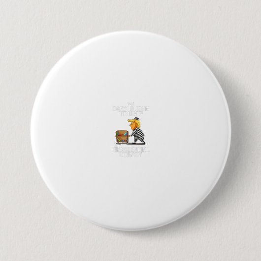 刑務所トランプ大統領の図書室おもしろいアンチ 缶バッジ (正面)