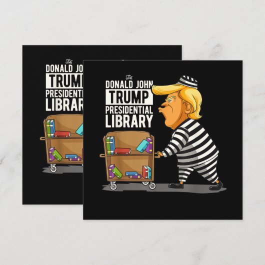 刑務所トランプ大統領図書館 招待状 (正面/裏面)