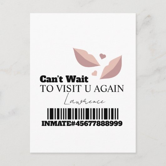 刑務所ラブカード 長距離訪問 ポストカード (正面)