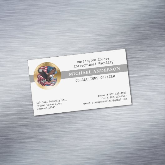 刑務所仮釈放担当官のロゴ マグネット名刺 (インサイチュ)