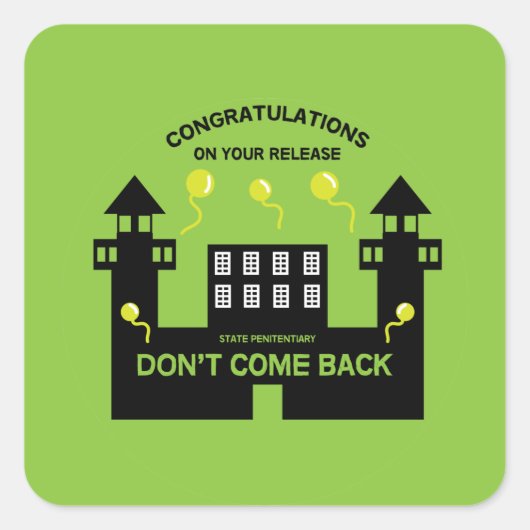 刑務所内で釈放されたギフト スクエアシール (正面)