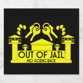 刑務所内で釈放されたギフト スパークリングワインラベル (シングルラベル)