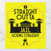 刑務所内で釈放されたギフト ワインラベル (シングルラベル)