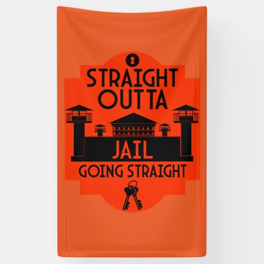 刑務所内で釈放されたギフト 横断幕 (縦)