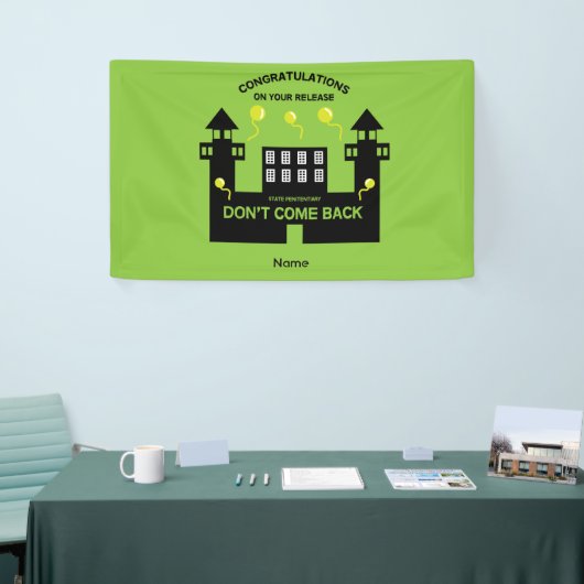 刑務所内で釈放されたギフト 横断幕 (トレードショー)