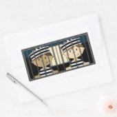 刑務所内の囚人の漫画 長方形シール (封筒)