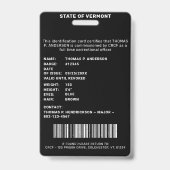 刑務所写真ロゴ刑務所の看守ID バッジ (Back)