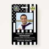 刑務所写真ロゴ刑務所の看守ID バッジ (正面)