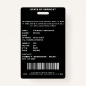 刑務所写真ロゴ刑務所の看守ID バッジ (裏面)