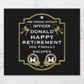 刑務所刑務所刑務官の退職 スパークリングワインラベル (シングルラベル)