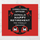 刑務所刑務所刑務官の退職 リキュールボトルラベル (シングルラベル)