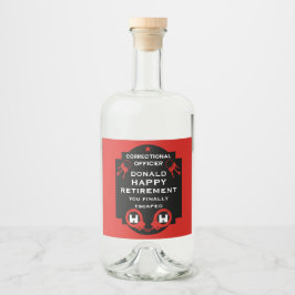 刑務所刑務所刑務官の退職 リキュールボトルラベル