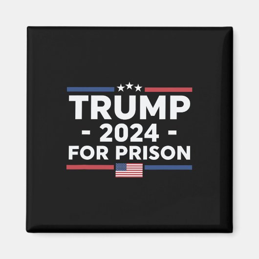 刑務所向け2024ヴィンテージ米国国旗 マグネット (正面)