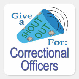 刑務所広場ステッカーに大声で叫ぶ スクエアシール