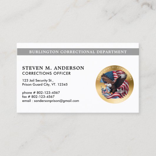 刑務所法執行ロゴ 名刺 (正面)