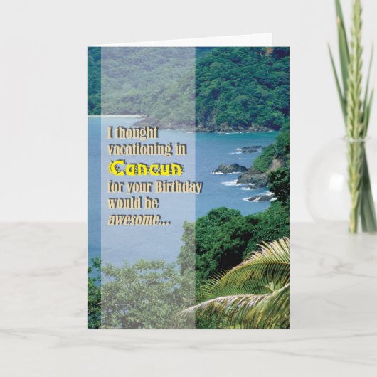 刑務所用カード – カンクンBデイ カード (正面)