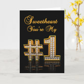 刑務所用カード – ナンバー1ラブ カード (黄色い花)