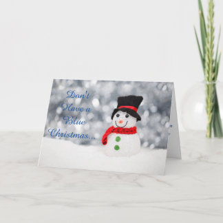 刑務所用カード – 青いクリスマス カード