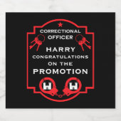 刑務所矯正官プロモーション リキュールボトルラベル (シングルラベル)