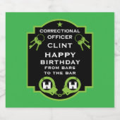 刑務所矯正官誕生日 スパークリングワインラベル (シングルラベル)