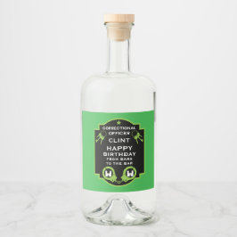 刑務所矯正官誕生日 リキュールボトルラベル