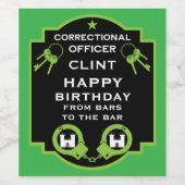 刑務所矯正官誕生日 ワインラベル (シングルラベル)