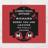 刑務所矯正官離れ官 リキュールボトルラベル (シングルラベル)