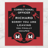 刑務所矯正官離れ官 ワインラベル (シングルラベル)