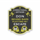 刑務所矯正官 シール (正面)