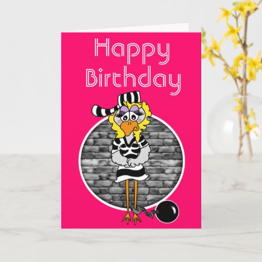 刑務所誕生日 カード (黄色い花)