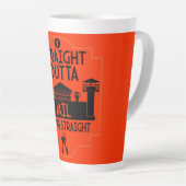 刑務所釈放のギフトを外す カフェラテマグ (右アングル)