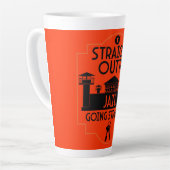 刑務所釈放のギフトを外す カフェラテマグ (左アングル)