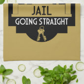 刑務所釈放のギフトを外す キッチンタオル (折り畳み)