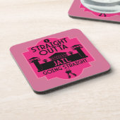 刑務所釈放のギフトを外す コースター (左側)