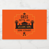 刑務所釈放のギフトを外す スパークリングワインラベル (シングルラベル)