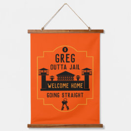 刑務所釈放のギフトを外す 吊り下げ型タペストリー
