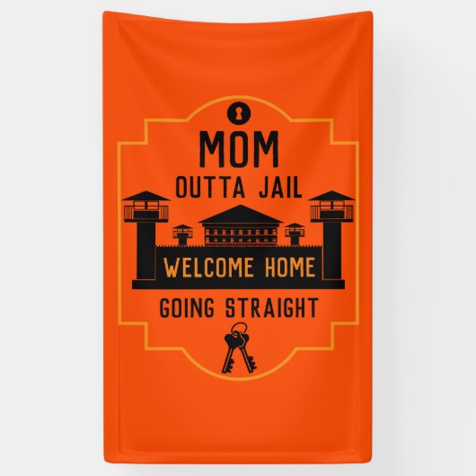 刑務所釈放のギフトを外す 横断幕 (縦)