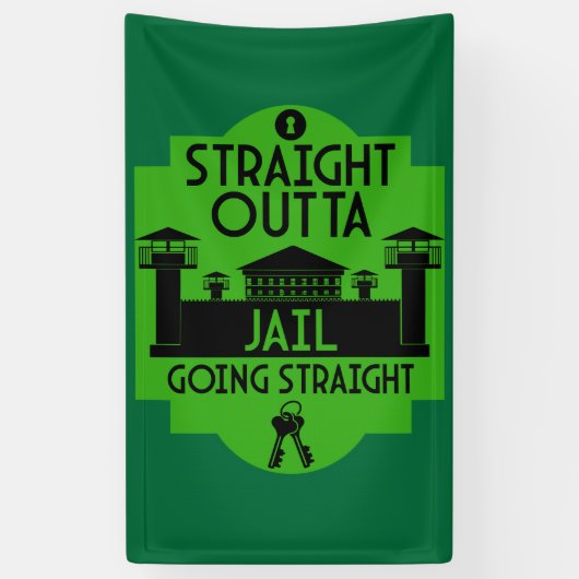 刑務所釈放のギフトを外す 横断幕 (縦)