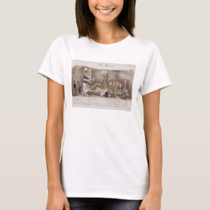 刑務所1858年(着色された版木、銅版、版画) Tシャツ