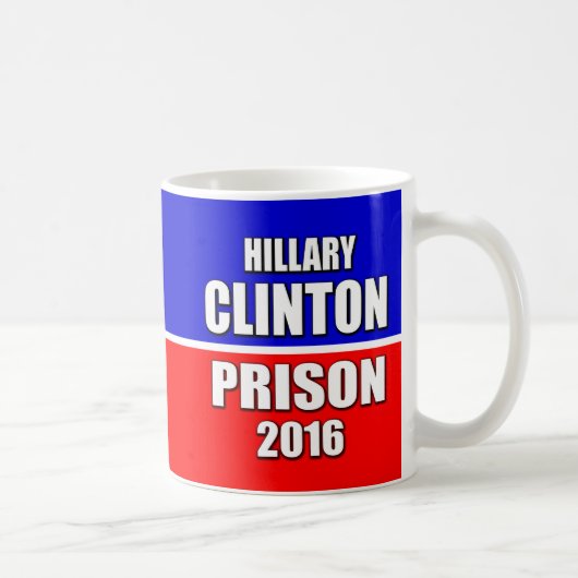 "刑務所2016年のためのヒラリー" コーヒーマグカップ (右)