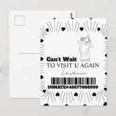 刑務所 ラブカード 長距離訪問カップル ポストカード (正面/裏面)