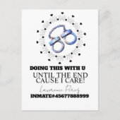 刑務所 ラブカード 長距離 服役中 手錠 ポストカード (正面)