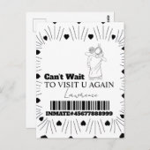 刑務所 ラブ カード 遠距離恋愛 カップル (正面/裏面)