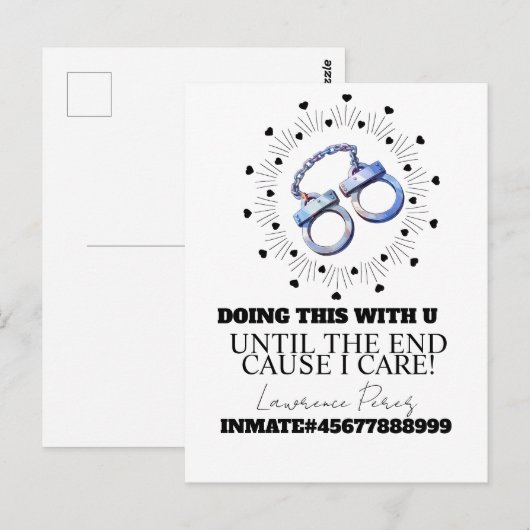 刑務所 ラブ カード 長距離 服役中 手錠 (正面/裏面)